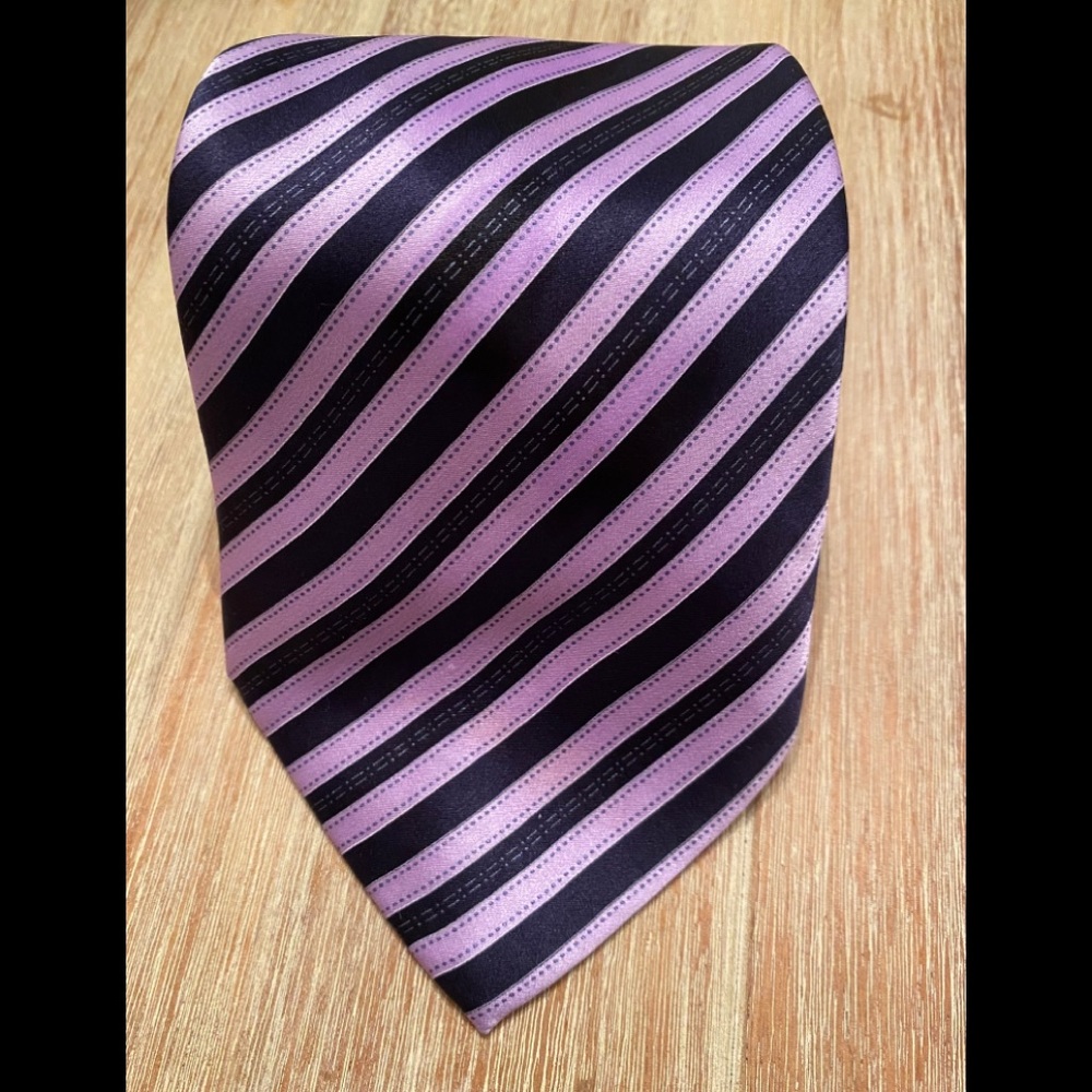 Stefano Ricci silk neck 4”W 58”L striped Italy